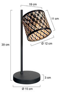 Mexlite Lampada da tavolo Sumba, Nero, Soggiorno / Sala da pranzo, Metallo, Lampada da tavolo