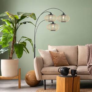 Steinhauer Lampada ad arco Nox Light, Nero, Soggiorno / Sala da pranzo, Metallo, Lampada da terra