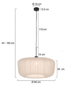 Steinhauer Lampada a sospensione Sparkled Light, dimmerabile, Crema / Ambra, Soggiorno / Sala da pranzo, Tessuto / Stoffa / Seta, Moderno, Lampada a sospensione