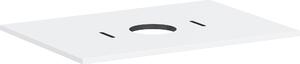 Hansgrohe Xilesa E Console avec découpe au centre pour lavabo à poser sans trou de robinetterie, 780x550x16mm, 54275700, 54275700