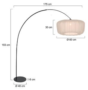 Anne Light Lampada ad arco Curve, Nero, Soggiorno / Sala da pranzo, Metallo, Moderno, Lampada da terra