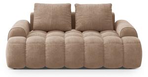 Divano marrone chiaro con rivestimento in velluto 175 cm Linz – Cosmopolitan Design