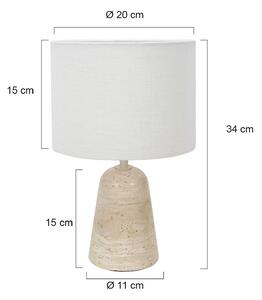 Anne Light Lampada da tavolo Travino, Crema / Ambra, Soggiorno / Sala da pranzo, Pietra, Lampada da tavolo