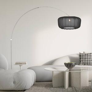 Steinhauer Lampada ad arco Sparkled Light, Alluminio / Grigio / Zincato, Soggiorno / Sala da pranzo, Metallo, Moderno, Lampada da terra