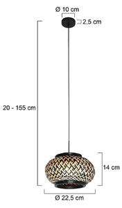 Steinhauer Lampada a sospensione NoxLight, dimmerabile, Nero, Soggiorno / Sala da pranzo, Metallo, Lampada a sospensione