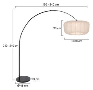 Steinhauer Lampada ad arco Sparkled Light, Nero, Soggiorno / Sala da pranzo, Metallo, Moderno, Lampada da terra
