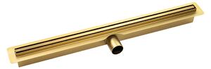 Laveo Slim canalina lineare con griglia 80 cm oro COSG80D