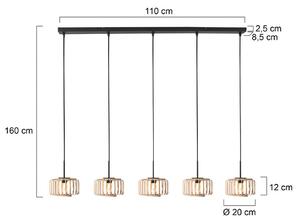 Steinhauer Lampada a sospensione Breeza Beache, dimmerabile, Nero, Soggiorno / Sala da pranzo, Metallo, Lampada a sospensione