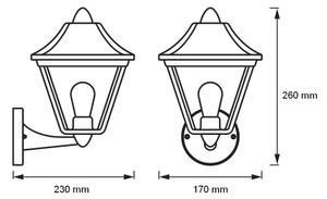 Osram - Lampada da parete esterna TRADITION UP 1xE27/60W/230V IP44