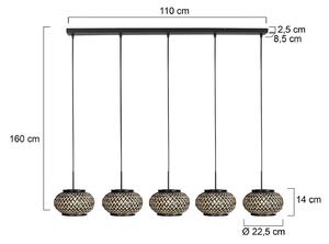 Steinhauer Lampada a sospensione NoxLight, dimmerabile, Nero, Soggiorno / Sala da pranzo, Metallo, Lampada a sospensione