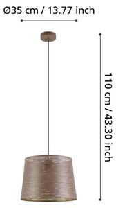 Eglo 99439 SEGEZIA E27 lampada a sospensione Ø350mm color oro moka