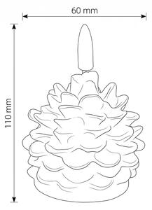 BRILAGI - Candela LED LED/1xCR2032 marrone