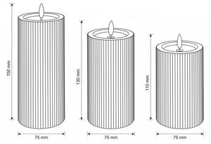 BRILAGI - SET 3x candele LED LED/3xAAA crema