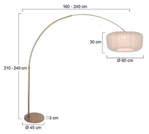 Steinhauer Lampada ad arco Sparkled Light, Bronzo / Ottone antico, Soggiorno / Sala da pranzo, Metallo, Moderno, Lampada da terra