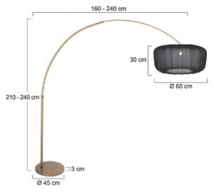 Steinhauer Lampada ad arco Sparkled Light, Bronzo / Ottone antico, Soggiorno / Sala da pranzo, Metallo, Moderno, Lampada da terra