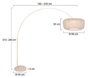 Steinhauer Lampada ad arco Sparkled Light, Crema / Ambra, Soggiorno / Sala da pranzo, Metallo, Moderno, Lampada da terra