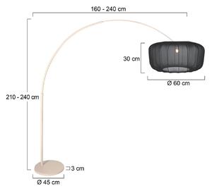 Steinhauer Lampada ad arco Sparkled Light, Crema / Ambra, Soggiorno / Sala da pranzo, Metallo, Moderno, Lampada da terra
