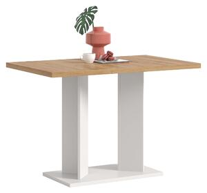 Xonox.home Tavolo da pranzo Gustav bianco/ finitura rovere Artisan L/A/P: 110x76x70 cm