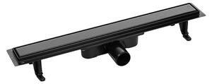 Laveo Basso canalina lineare con griglia 60 cm nero COB760D