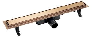 Laveo Basso canalina lineare con griglia 80 cm oro COB880D