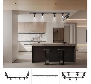 BRILAGI - Faretto per sistema a binario HUSKY 8xGU10/10W/230V 300 cm nero