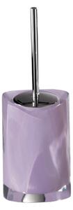 Porta scopino wc da appoggio Twist in resina lilla