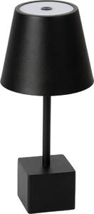 Lindby Lampada da tavolo ricaricabile a LED Janea CUBE, nero, metallo