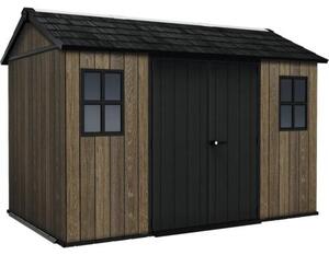 Casetta da giardino Keter APEX 7,5x11 noce casetta in plastica con chiusura a chiave
