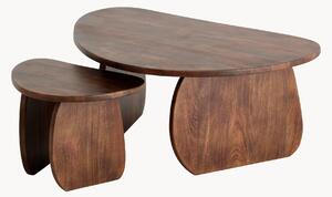 Set di 2 tavolini da salotto in legno di mango Mushroom