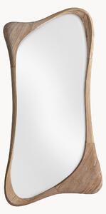 Specchio da parete con cornice in legno di teak Humble