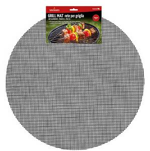 Reticolo Antiaderente Rotondo per Barbecue a Carbone Grill Mat Ø50 cm in Fibra di Vetro e PTFE