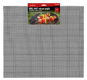 Reticolo Antiaderente Rettangolare per Barbecue a Carbone Grill Mat 45x40 cm in Fibra di Vetro e PTFE
