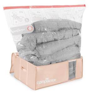 Set di organizer per vestiti sottovuoto in plastica 3 pz 65x45x27 cm Pink Edition - Compactor