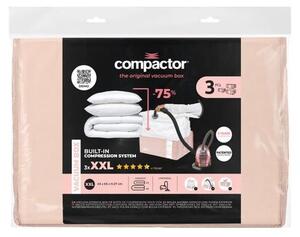 Set di organizer per vestiti sottovuoto in plastica 3 pz 65x45x27 cm Pink Edition - Compactor