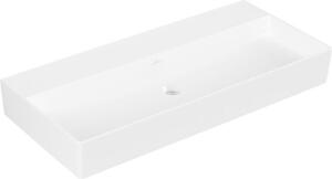 Villeroy & Boch Memento 2.0 lavabo mural, sans trou pour robinet, sans trop-plein, non rectifié, 1000x470mm, 4A22A301, 4A22A301