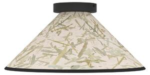 Lampada da soffitto EGLO Oxpark, lampada da soffitto in design Japandi, lampada da soggiorno sostenibile in tessuto con foglie di bambù, lampada da corridoio con attacco E27