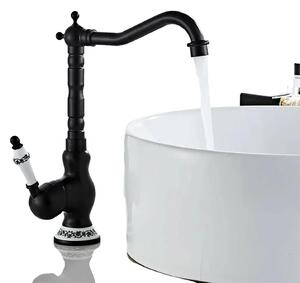 Miscelatore per lavello, da montare a soffitto, struttura in ottone resistente, ottone, colore nero