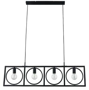 Lampada a sospensione Lindby Mateja, nero, metallo, 112 cm, 4 luci