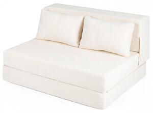 Divano letto multifunzione KOMFOTTEU, 3 in 1: poltrona reclinabile, divano letto con funzione letto, divano letto con rivestimento lavabile e 2 cuscini, divano a pavimento per soggiorno, camera da letto e appartamento (grigio, 82 x 103 x 58 cm)