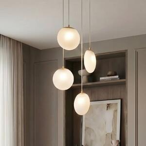 Lampada a sospensione in vetro Lunelle Lucande, dimmerabile, Soggiorno / Sala da pranzo, Vetro, Moderno, Lampada a sospensione