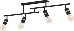 Eglo 900176 LURONE E27 4 vie plafoniera 1000x50mm ottone nero