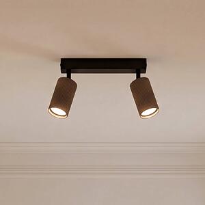 Faretto da soffitto Tune, a 2 luci, marrone, metallo, lunghezza 44 cm Tune TK Lighting, dimmerabile, Marrone / Ruggine, Soggiorno / Sala da pranzo, Alluminio, Faretto
