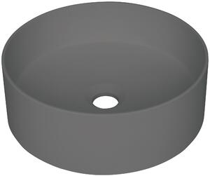 Deante Silia lavabo 36x36 cm rotonda da appoggio antracite CQS_TU4S