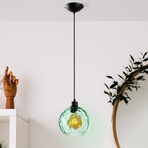Lampada a sospensione in vetro Benek Opviq, dimmerabile, Verde, Soggiorno / Sala da pranzo, Vetro, Giovanile, Lampada a sospensione