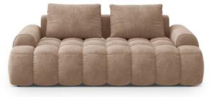 Divano marrone chiaro con rivestimento in velluto 200 cm Linz – Cosmopolitan Design