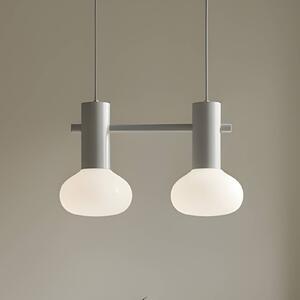 Lampada a sospensione in vetro Flo ALDEX, dimmerabile, Alluminio / Grigio / Zincato, Soggiorno / Sala da pranzo, Metallo, Design, Lampada a sospensione