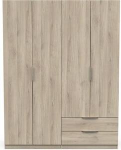 Calicosy - Armadio 4 ante e 2 cassetti Ghost - L157,3 cm