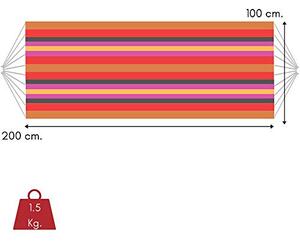 ZIK Amaca da Giardino Sospesa, per Esterno, in Cotone e Poliestere, Design Multicolor – 100x200h