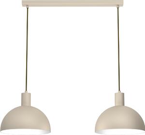 Lampada a sospensione Handa color crema e oro, 2xE27x15W, metallo, dimensioni: 110x84x29 cm, IP20, Luminex