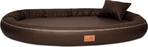 Tierlando® Lettino ortopedico per cani GILBERT ORTHO Peli protetti in Pelle finta LATEX - Dimensioni: 85x65cm | Colore: 01 Brown